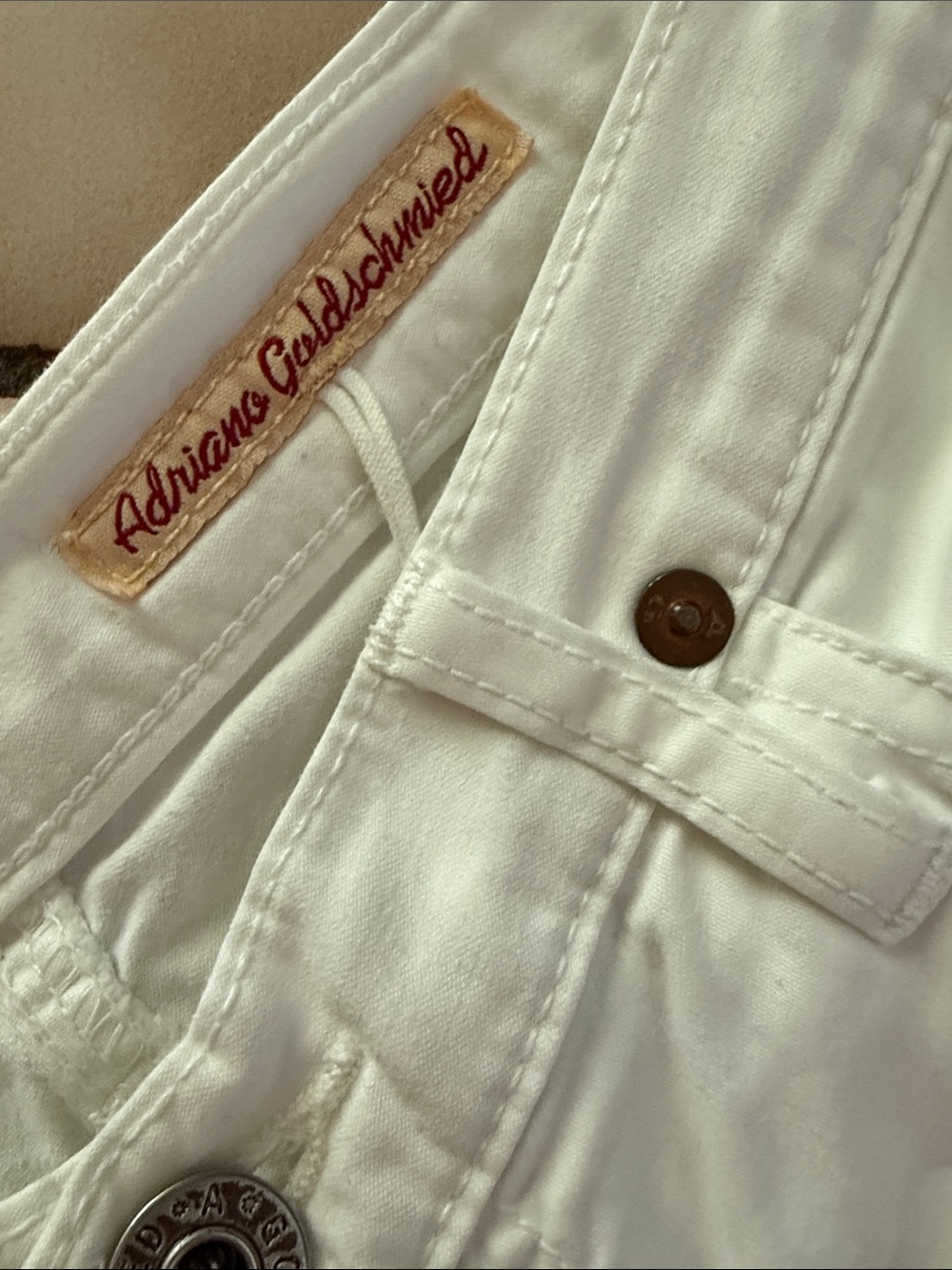 Ag Adriano Goldschmied Women’s White Bootcut Jeans - Picture 2 of 4